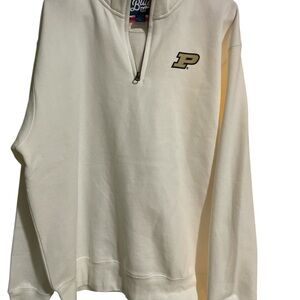 Blue 84 Men's Zip Up Cream Sweater